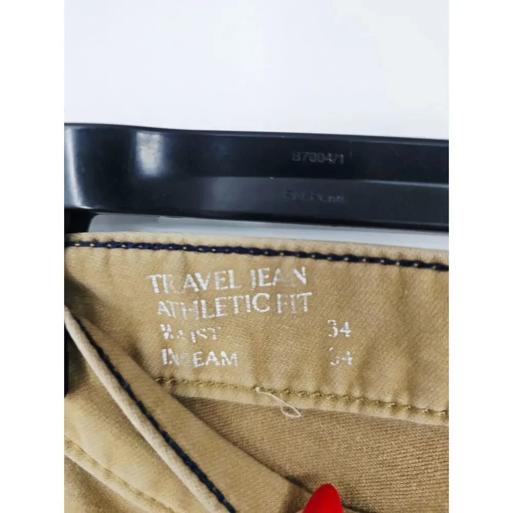 Banana Republic Athletic Fit Traveler Jeans Kahki Tan Brown Men's 34x34 4234
